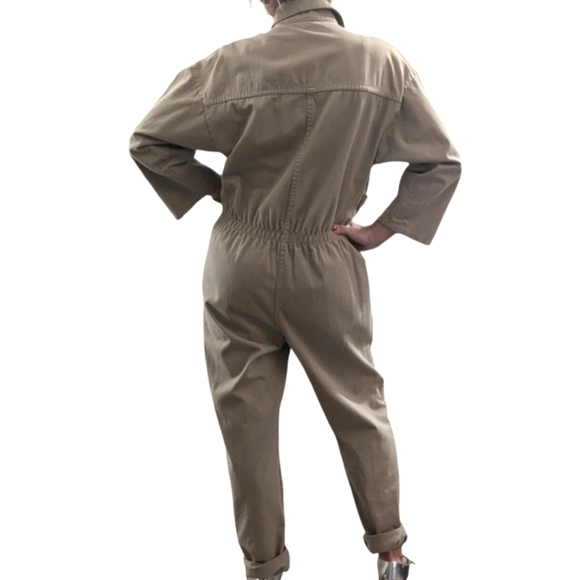Vintage Dreams Khaki Utility Jumpsuit Women’s M Vintage Dreams Utility Jumpsuit - Picture 3 of 11